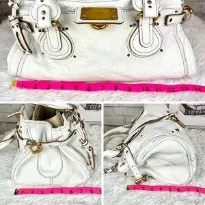 Chloé Paddington Medium Hand Bag White Chloé Paddington Medium Hand Bag White Chloe White Leather